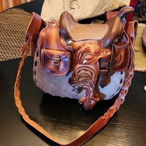 Leather Saddle Purse